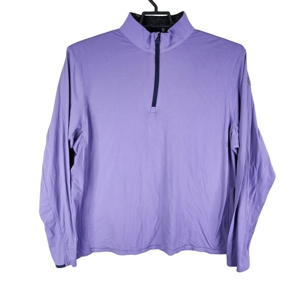 Mens Lavender Greyson Pullover Golf Polo Shirt 1/4 Zip Long Sleeve Size XL - Picture 1 of 10